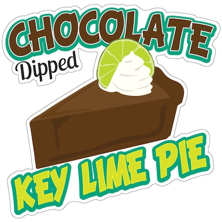 Signmission Chocolate Dipped Key Lime Pie Decal Concession Stand Food Truck Sticker, D-16 Dipped Key Lime Pie D-DC-16 Chocolate Dipped Key Lime Pie19